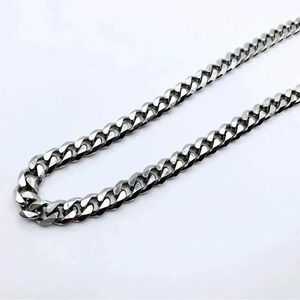 Cuban Link Dainty Silver Chain Layering Necklace